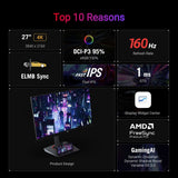 ASUS 27″ ROG Strix XG27UCS 4K 160Hz Fast IPS HDR400 USB-C HDMI 2.1 Gaming Monitor, Black