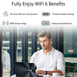 محول واي فاي لاسلكي ثنائي النطاق من ASUS طراز USB-AX56 AX1800 - USB-A / WPA3