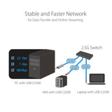 محول إيثرنت ASUS (USB-C2500) - USB 3.2 Gen1 Type-A / LAN