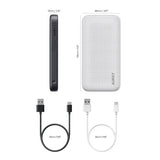 AUKEY PB-Y46 Spark Go Fast Charging Power Bank - 15W / 10,000mAh / USB-A / USB-C / Grey