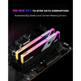 مجموعة ذاكرة سطح المكتب Acer Predator Vesta II RGB سعة 32 جيجابايت (2 × 16 جيجابايت) DDR5 6000 ميجاهرتز CL34 - فضي