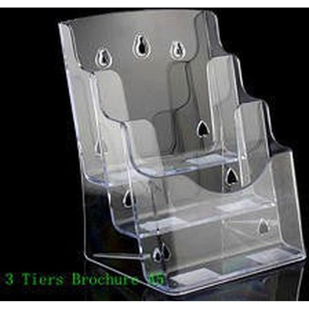 Acrylic 3 Compartments Stand A4 Size-Display Stands-Other-Star Light Kuwait