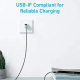 كابل أنكر 322 من نوع USB-A إلى USB-C / 15 واط / 1.8 متر / 6 أقدام / أسود