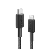 كابل أنكر 322 USB-C إلى Lightning مضفر (1.8 متر/6 أقدام) - أسود