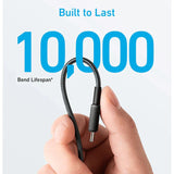 كابل أنكر 322 USB-C إلى USB-C - 60 واط / 0.9 متر / أسود
