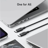 كابل أنكر 544 USB-C إلى USB-C بقوة 140 واط (مبني على أساس حيوي) (1.8 متر/6 أقدام) - أسود