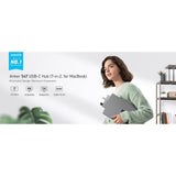 موزع أنكر 547 USB-C 7 في 2، فضي اللون، لأجهزة ماك بوك
