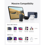 بنك طاقة أنكر نانو - 30 واط / منفذ USB-C / سعة 10000 مللي أمبير مع خاصية الشحن السريع PD / أسود