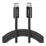 كابل أنكر زولو المضفر من نوع USB-C إلى USB-C - 240 واط / 0.9 متر / أسود
