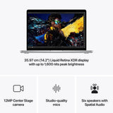 Apple MacBook Pro - 14.2" / M4 / 10-Core CPU / 10-Core GPU / 16GB RAM / 512GB SSD / Arb/Eng / Silver / 1YW