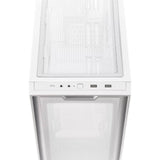 علبة كمبيوتر Asus A21 Micro ATX بلوحة جانبية من الزجاج المقوى بدون مروحة - أبيض