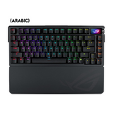 لوحة مفاتيح الألعاب الميكانيكية اللاسلكية/البلوتوث Asus M702 Rog Azoth Extreme 75% بمفاتيح Rog NX Snow الخطية المُحسّنة (عربي) - أسود