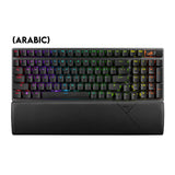 لوحة مفاتيح الألعاب الميكانيكية اللاسلكية Asus X901 ROG Strix Scope II 96 بمفاتيح NX Snow، تصميم خطي محسّن (عربي) - أسود