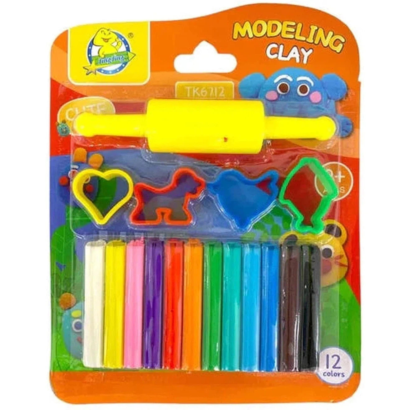 Atlas Modeling Clay - Set Of 12 Color With 4 Cutters-Clay Modelling-Atlas-Star Light Kuwait
