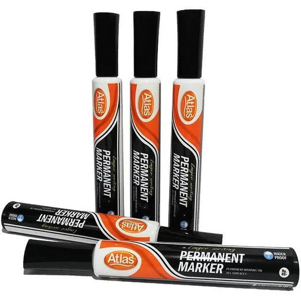 Atlas Permanent Marker-Pens-Atlas-Black-Box-Star Light Kuwait