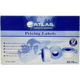 Atlas Two-line print White Pricing Labels Box of 36 Labels) for 2 Line Price and Date Machine