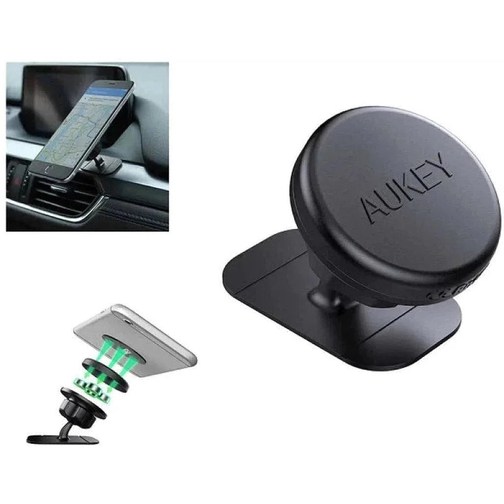 Aukey Black Magnetic Phone Mount-Phone Holders-Aukey-Star Light Kuwait