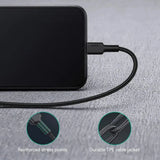 Aukey Braided 1M Usb-C To Lightning Cable - Black-Cable-Aukey-Star Light Kuwait