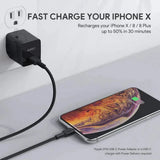 Aukey Braided 1M Usb-C To Lightning Cable - Black-Cable-Aukey-Star Light Kuwait