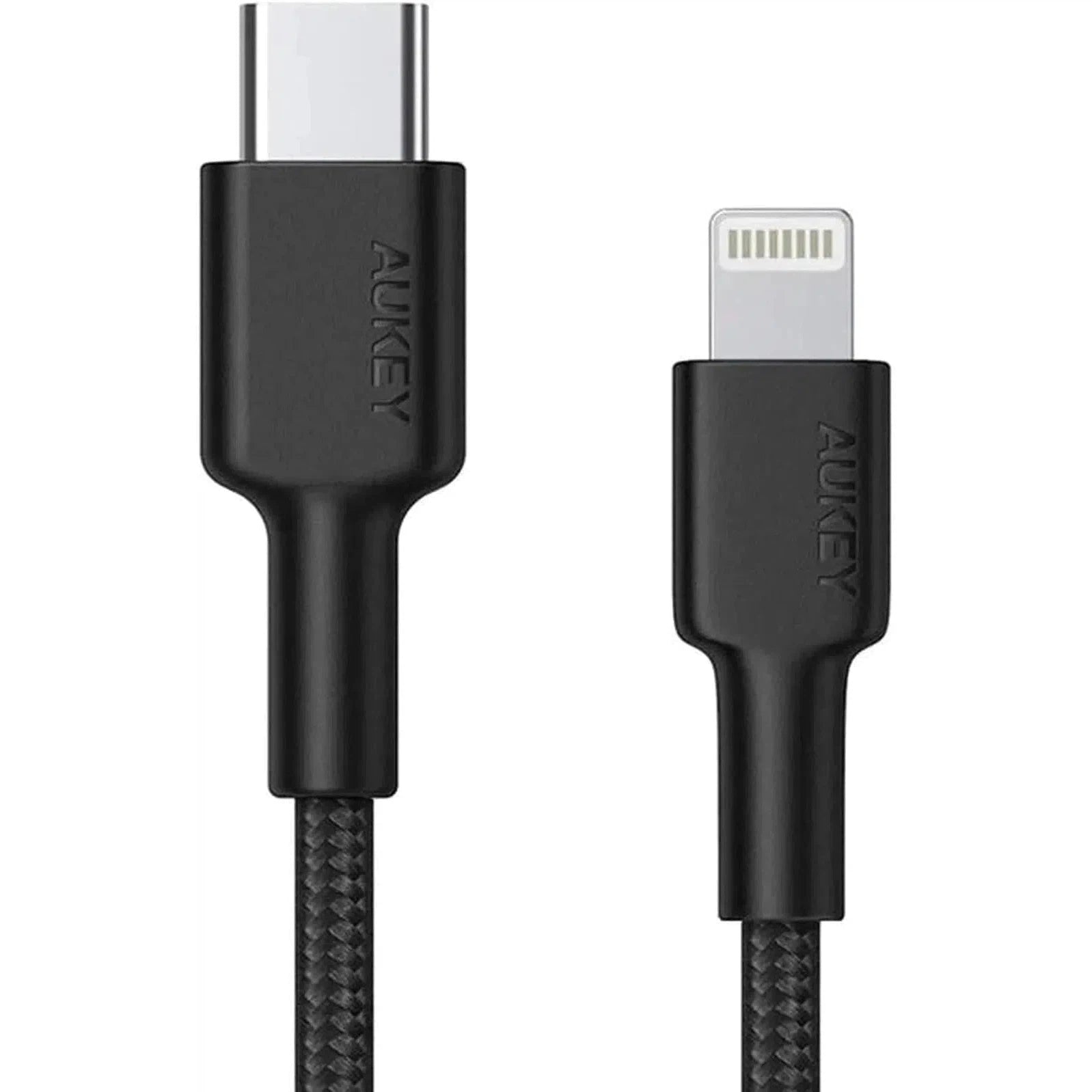 Aukey Braided 1M Usb-C To Lightning Cable - Black-Cable-Aukey-Star Light Kuwait