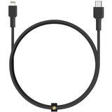 Aukey Braided 1M Usb-C To Lightning Cable - Black-Cable-Aukey-Star Light Kuwait