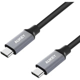 Aukey Braided Nylon Usb 2.0 C To C Cable - Black-Cable-Aukey-Star Light Kuwait