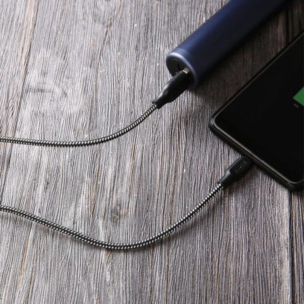 Aukey Braided Nylon Usb 2.0 To Micro Usb Cable - Black-Cable-Aukey-Star Light Kuwait