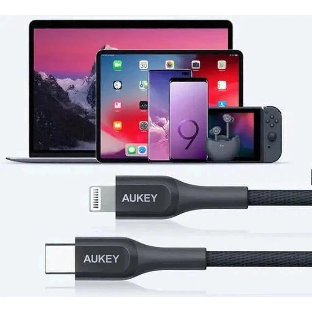 Aukey Kevlar Core Lightning To 1.2M Usb-C Cable-Cable-Aukey-Star Light Kuwait