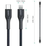 Aukey Kevlar Core Lightning To 1.2M Usb-C Cable-Cable-Aukey-Star Light Kuwait
