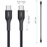 Aukey Kevlar Core Usb-C To C 1.2M Cable - Black-Cable-Aukey-Star Light Kuwait