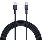 Aukey Nylon Braided Usb-C To Usb-C 1M Cable - Black-Cable-Aukey-Star Light Kuwait