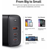 Aukey Pa-B6S 3-Port 90W Pd Wall Charger With Gan Power Tech - Black-Adapter-Aukey-Star Light Kuwait