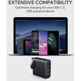 Aukey Pa-D3 Bk Dual-Port 60W Pd Wall Charger With Dynamic Detect With C To C Cable-Adapter-Aukey-Star Light Kuwait