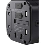 Aukey Pa-Ta01 Universal Adapter With 3 Usb Ports + 1 C Port - Pd Black-Adapter-Aukey-Star Light Kuwait
