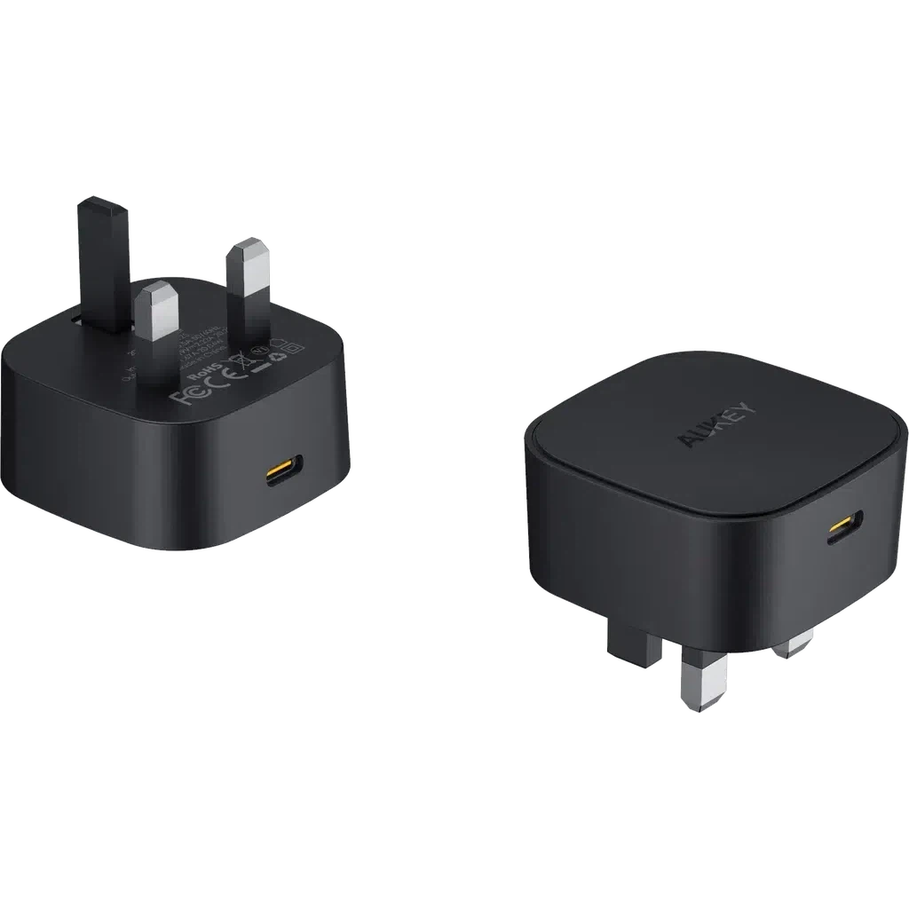 Aukey Pa-Y25 Bk 20W Single Port Pd Charger- Black-Adapter-Aukey-Star Light Kuwait