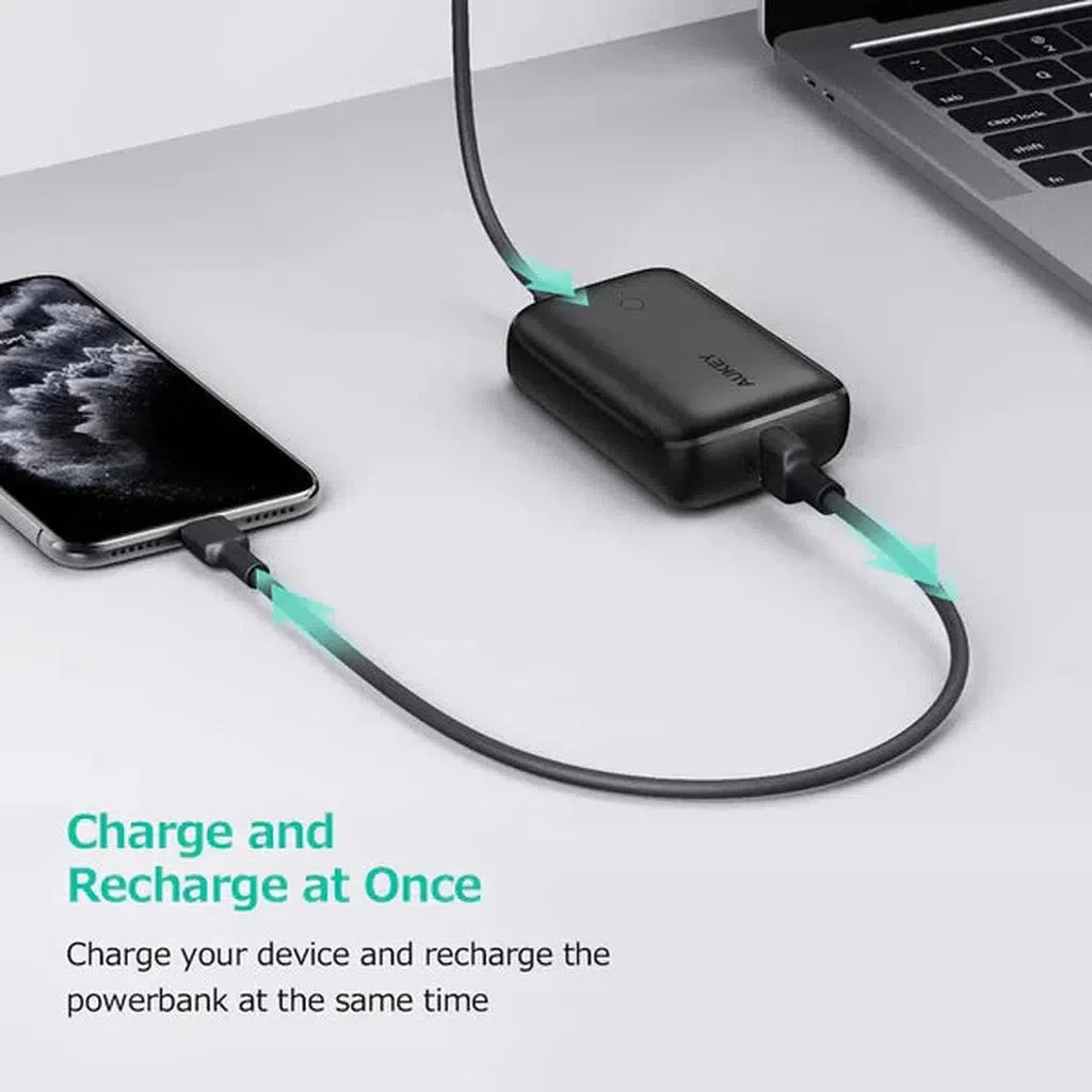 Aukey Pb-N83S Ultra Compact Power Bank 10,000Mah 22.5Wpd & Qc3.0-Power Banks-Aukey-Star Light Kuwait