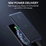 Aukey Pb-Wl02 10,000Mah Wireless Charging Power Bank - Black-Power Banks-Aukey-Star Light Kuwait