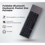 B033 Mini Folding Keyboard Bluetooth Foldable Wireless Keypad with Touchpad for Windows