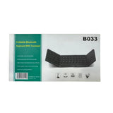 B033 Mini Folding Keyboard Bluetooth Foldable Wireless Keypad with Touchpad for Windows