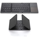 B033 Mini Folding Keyboard Bluetooth Foldable Wireless Keypad with Touchpad for Windows