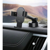 BASEUS CAR MOUNT HOLDER W SUCTION BASE BLK