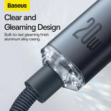 كابل بيانات للشحن السريع من BASEUS، من النوع C إلى Lightning، بقدرة 20 واط، وطول 1.2 متر