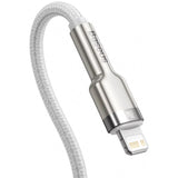 كابل بيانات معدني من Baseus بقوة 20 واط، من النوع C إلى IP PD - أبيض - 1 متر CATLJK-A02