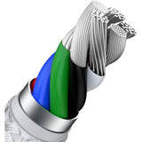 كابل بيانات معدني من Baseus بقوة 20 واط، من النوع C إلى IP PD - أبيض - 1 متر CATLJK-A02