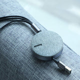 كابل شحن USB ثلاثي الوظائف من Baseus، 3.5 أمبير، 1.2 متر، رمادي داكن - CAMLT-BYG1