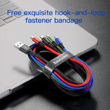كابل Baseus 4 في 1 - Lightning / 2 x USB-C / Micro USB - كابل