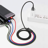 كابل Baseus 4 في 1 - Lightning / 2 x USB-C / Micro USB - كابل