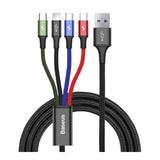 كابل Baseus 4 في 1 - Lightning / 2 x USB-C / Micro USB - كابل