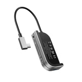 موزع Baseus متعدد الوظائف من النوع C بزاوية انحناء رقم 7 - HDMI / USB Type-C / USB / رمادي داكن