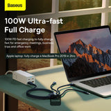 كابل الشحن السريع متعدد الوظائف Baseus CASS03103 Flash Series II بقوة 100 واط، كابل 3 في 2 بطول 1.2 متر